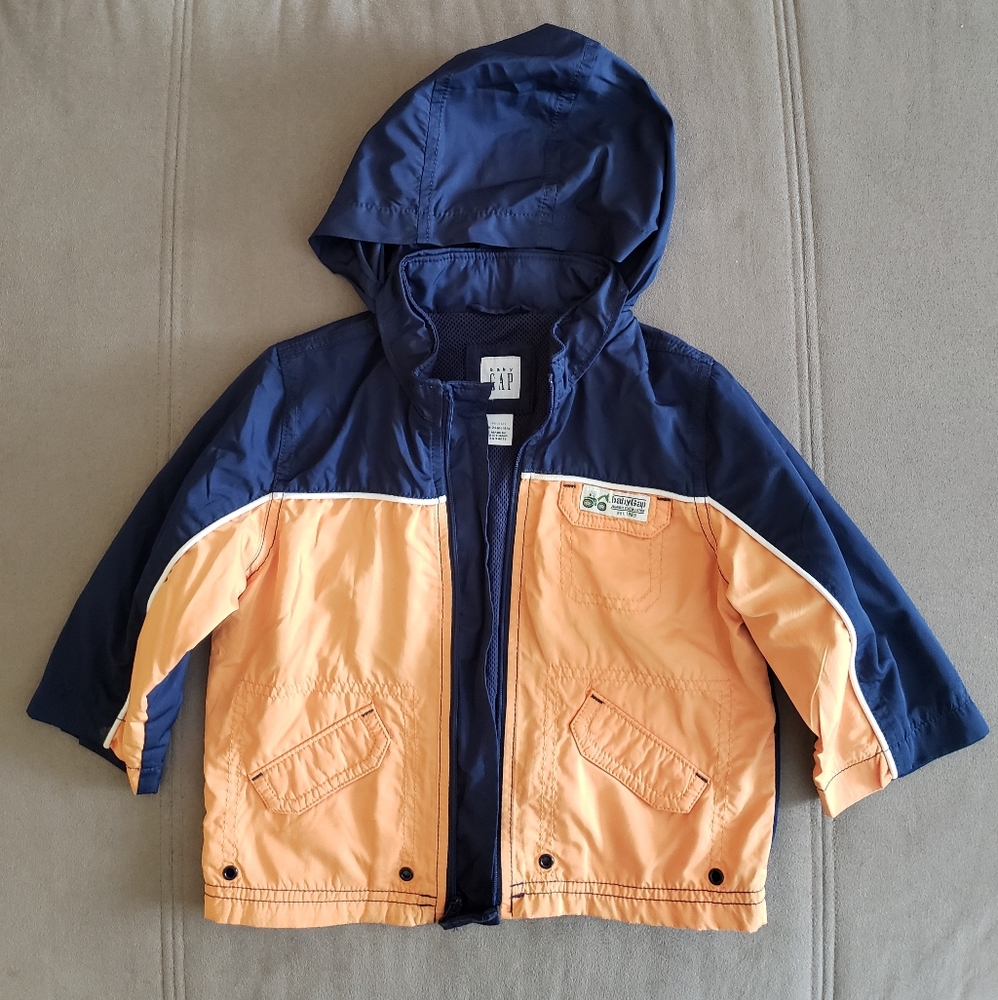 BabyGap Lightweight Boys Jacket -  NAVY/ORANGE - 18-24 MOS